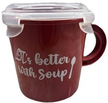 1 Microwave Bowl Plastic Soup Mug Lunch Container Vent Lid—NEW—SHIPS IN ... - $17.70