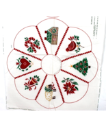 &quot;Christmas in the Country&quot; Collection Fabric Stencil Wreath &amp; Hearts Cra... - £10.97 GBP