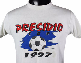 Vtg 90s Presidio Cup Soccer Tournament T-SHIRT Sm 50/50 San Diego Youth League - £7.70 GBP