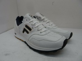 FILA Men&#39;s Low-Cut Dekalb Leather Athletic Sneakers White/Navy Size 13M - £22.50 GBP