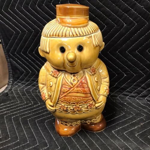 Alpine Man Vintage Cookie Jar Made In Japan 11.5 Inches Tall Excellent - £41.06 GBP