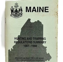 Maine 1988 Hunting &amp; Trapping Regulations Vintage 1st Printing Booklet E72 - £11.54 GBP