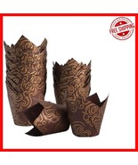 Luxury Tulip Cupcake Liners - 150pcs Grease-Proof, Standard Size for Events - $31.66 CAD