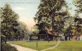 Elmira New York~Picnic Pavilion At Brand Park~Mac GREEVEY-SLEIGHT Postcard 1910s - £6.59 GBP