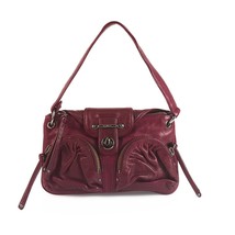 Botkier Burgundy Leather Flap Top Closure Small Shoulder Bag Handbag - $153.45