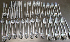 Orleans Stainless Flatware French Garden, Service for 8, 50 pieces total - £54.43 GBP