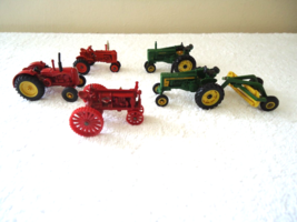 Vintage Mixed lot Of 5 Tractors &amp; 1 Hay Baler &quot; Great Collectible Lot &quot; - £52.98 GBP