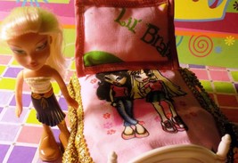 Lil Bratz Bed sheet and doll lot fits Fisher Price Loving Family Dollhouse Beds - £7.11 GBP