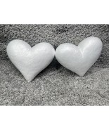 2pcs White Polystyrene Foam Hearts Crafting for DIY Crafts and Decorativ... - £9.68 GBP