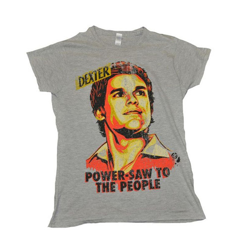 Dexter Power-Saw Grey Marle Female T-Shirt - XXL - $36.75