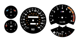 BMW e30 Instrument Cluster Face 180MPH 8K RPM come with Gauge Rings and ... - $64.35