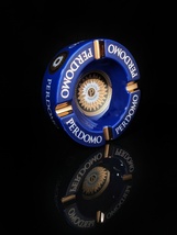 Perdomo Blue and Gold Ceramic Large Cigar Ashtray 9" Diameter NIB image 7