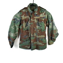 M65 US Army Cold Weather Field Jacket Woodland Size Med Reg NSN 8415-01-099-7836 - £31.57 GBP