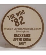 WHO / PETE TOWNSHEND - ORIGINAL BIRMINGHAM 82 CLOTH SHOW BACKSTAGE PASS ... - $279.60 MXN