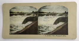 St. Anthony Falls Minneapolis Minnesota MN Stereoview #7 Waterfall Nature - £12.74 GBP