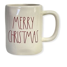 Rae Dunn Merry Christmas Ll Christmas Holiday White Coffee Tea Mug - £27.72 GBP