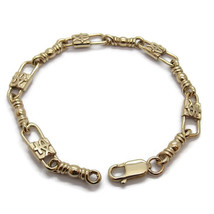 ACTS Bracelet Fishers Of Men 14K Gold MEDIUM LINK, Fish and Cross Design!! - $1,425.99