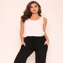 Solid Black Drawstring Wide Lounge Pants Black Tie-Waist Lounge Pants - $14.85
