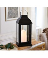 Home Reflections 23&quot; In/Outdoor Lantern Color Morphing Pillar Black SMAL... - £30.50 GBP