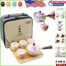 360° Rotatable Porcelain Tea Set with Thermochromic Sakura for Outdoor E... - $1,216.52 MXN