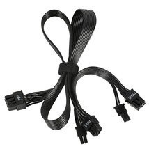 Pcie Cable For Corsair, 65Cm 8 Pin To Dual 6+2 Pin Pcie Power Cable For Thermalt - £22.37 GBP