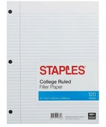 College Ruled Filler Paper | 120 Sheets | 8&quot;x10.5&quot; - £1.98 GBP
