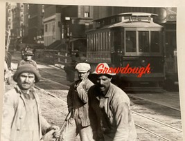 Trolley Subway Construction Workers New York NYC 8x10 Photograph - £14.66 GBP