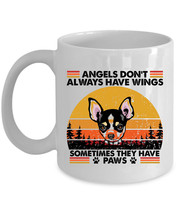 Puppy Chihuahua Dogs Lover Coffee Mug Ceramic Angel Sometimes Have Paw Dog Mugs - £13.41 GBP+