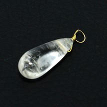 Crystal Quartz Smooth Drop Cabochon Natural Loose Gemstone Jewelry - £5.48 GBP
