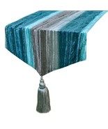 Ombre Teal Love - Teal Blue Velvet Decorative Table Runner - €43,97 EUR+