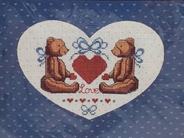 Mats &#39;N Stitches Teddy Bears Counted Cross Stitch Kit 50-619 12&quot;x 9&quot; New - £11.78 GBP