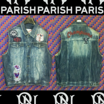 Men&#39;s Parish Nation Designer Denim J EAN Vest Size 2XL Champions Jacket Xxl - £32.24 GBP