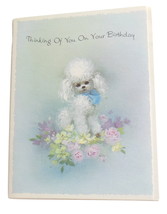 Vintage Birthday Poodle Card by American Greetings Corp Dog Animal Greet... - $5.95