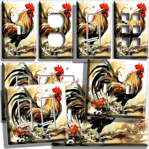 Japanese Watercolor Rooster Country Light Switch Outlet Wall Plate Hd Farm Decor - £8.96 GBP+