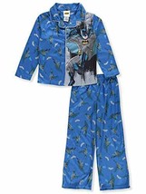 Batman Gotham City Crusader Boy&#39;s Blue Print Flannel Pajama Set, Size 6/7 - $273.28 MXN