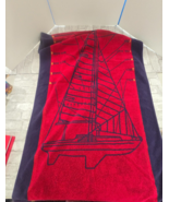 x2 Vtg KEL-TEX Schlosser Beach Towels Sailing Parts DIagram 80s 55x31 Re... - $54.69 CAD