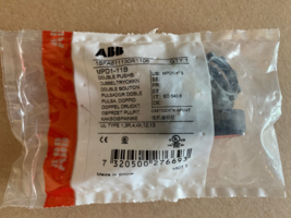 ABB MPD1-11B Modular Series, Green, Red Push Button Head, Momentary, - $18.95