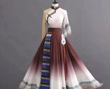 Tibetan performance costume ethnic minority  dress two pieces sets outfit - $78.98