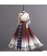 Tibetan Ethnic Performance Costume Tassel Minority Dress Two Pieces Sets... - $78.98