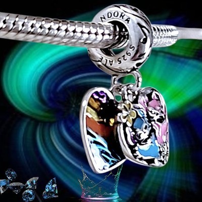 Pandora Heart Stitch & Angel Pendant Disney Parks 791092C01 US SELLER  Item image 8