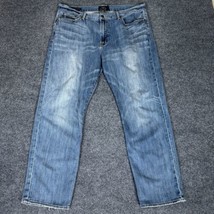 Lucky Brand 363 Vintage Straight Jeans Mens 38x30 Blue Denim Stretch Mid Rise - £19.75 GBP