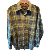 Pendleton Lodge Men’s M Green Plaid Long Sleeve Button Down Wool flannel Shirt - $44.55