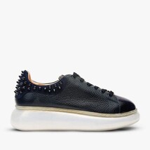 The Venezia Dark Blue Leather Women Sneaker image 6