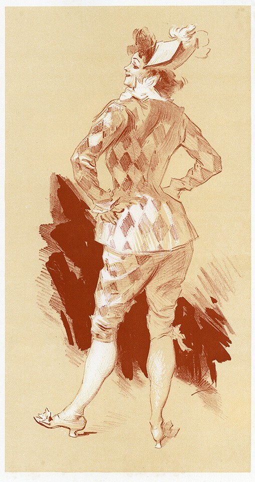 1896 Original Maîtres de l'Affiche Special Plate 2 "Harlequin" by Jules Chéret - $196.43