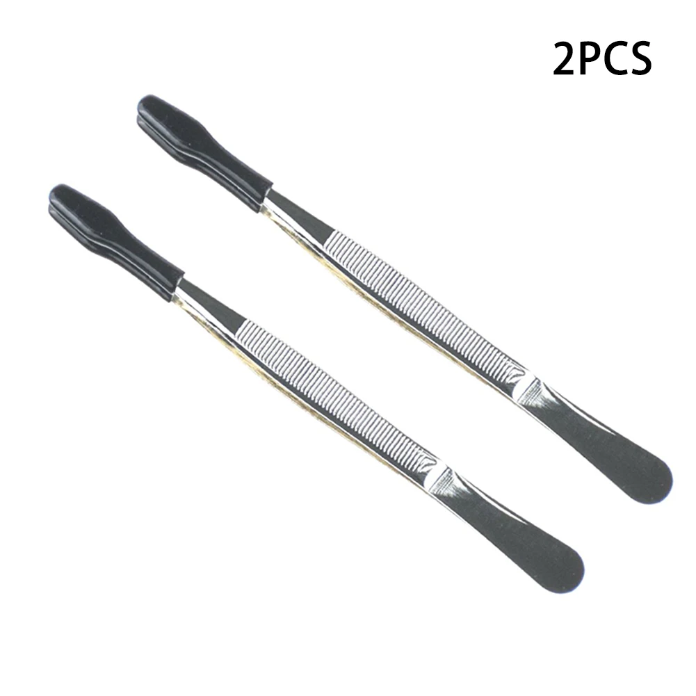 2pcs Stamp Tweezer Jewelry Coin Craft Collection Soft Paper  Tipped Stainless St - £151.48 GBP