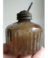 Antique Clear Glass Kerosene Stove Bottle Jar Drip Stem INTERESTING! - $712.51 MXN