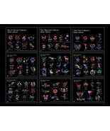 New Glimmer Body Art Temporary Tattoo 150 Stencils 2 glues - $79.00