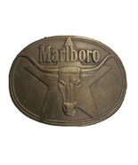 Marlboro Cigarettes Belt Buckle Solid Brass Philip Morris 1987 - £18.35 GBP
