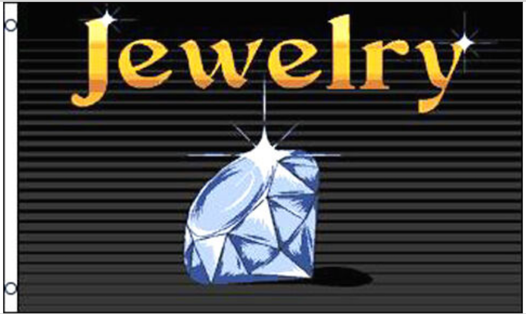 JEWELRY 3X5 FLAG banner sign FL411 advertizing diamond