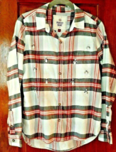 Medium Perfect Shirt Black Red Plaid Authentic Am Heritage Relaxed Flann... - $14.93